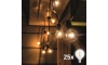 Lanț LED decorativ de exterior Brilagi GHIRLANDĂ 25xE12 20m IP44 alb cald