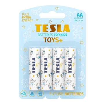 4 baterii alcaline AA TOYS+ 1,5V Tesla Batteries