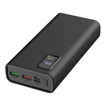 Acumulator extern cu afișaj LED Power Delivery 20000 mAh 3,7V negru