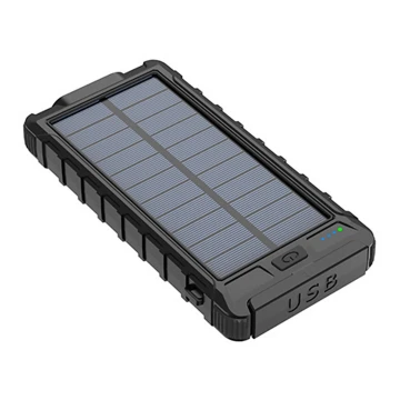 Acumulator extern solar cu lanternă și busolă 10000mAh 3,7V