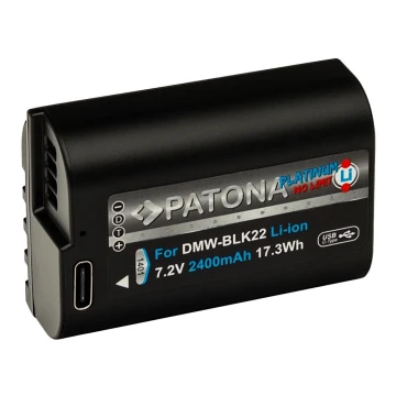 Acumulator PATONA Panasonic DMW-BLK22 2400mAh Li-Ion Platinum încărcare USB-C