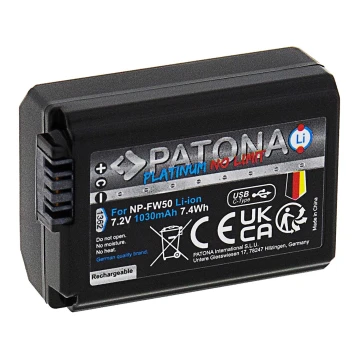 Acumulator PATONA Sony NP-FW50 1030mAh Li-Ion Platinum încărcare USB-C