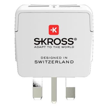 Adaptor de călătorie pentru Regatul Unit 230V + 2x port USB