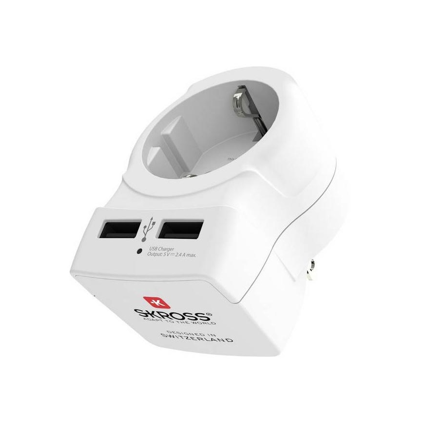 Adaptor de călătorie pentru SUA 230V + 2x port USB