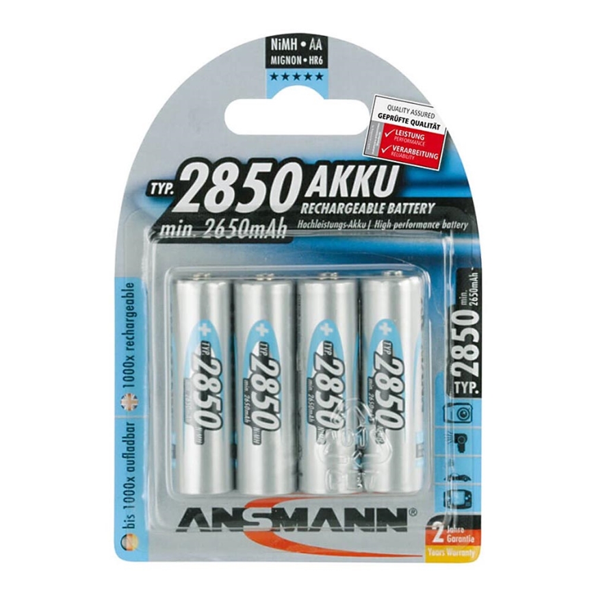 Ansmann 07522 Mignon AA - 4 buc baterii reincarcabile NiMH/1,2V/2850mAh