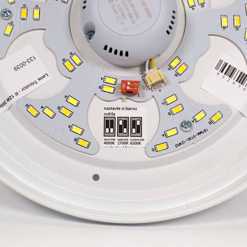 APLED - LED Plafonieră cu senzor LENS PP TRICOLOR LED/18W/230V IP44 1210lm