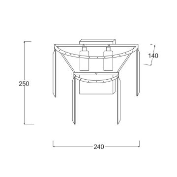 Aplică de cristal AMEDEO 2xE14/40W/230V Zuma Line