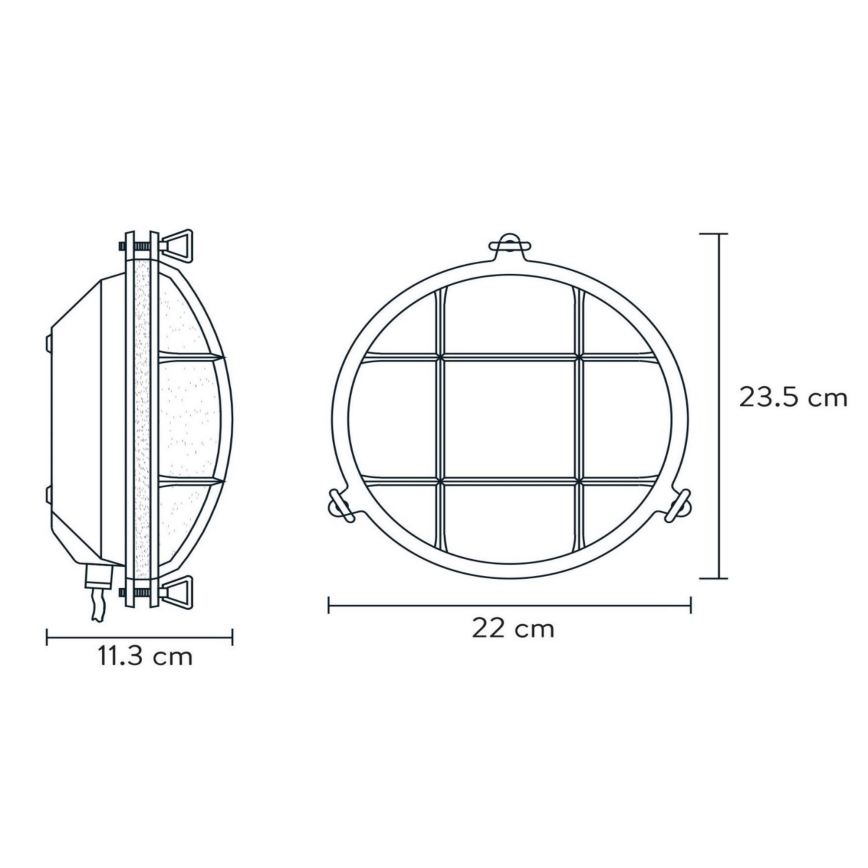 Aplică de exterior DUDLEY 1xE27/40W/230V IP44 neagră Lucide 11890/25/30