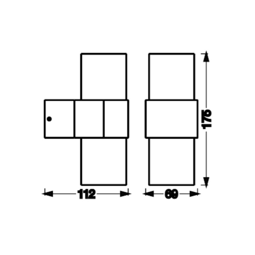 Aplică de exterior ENDURA ROTARY 2xGU10/5W/230V IP44 Ledvance