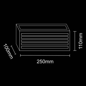 Aplică de exterior OSAKA 1xE27/12W/230V IP54