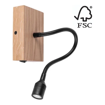 Aplică LECTOR LED/2,5W/230V stejar – certificat FSC