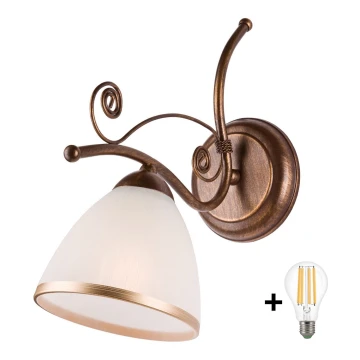 Aplică LED Brilagi ANTICO 1xE27/60W/230V bronz patină