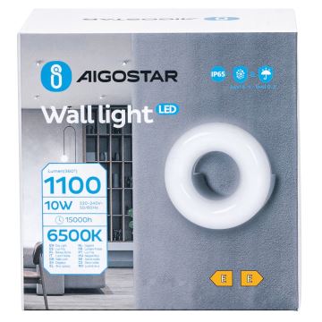 Aplică LED de exterior Aigostar LED/10W/230V 6500K IP65 negru