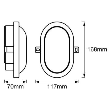 Aplică LED de exterior BULKHEAD LED/6W/230V IP54 neagră Ledvance