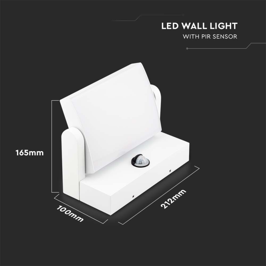 Aplică LED de exterior cu senzor LED/17W/230V 3000K IP65