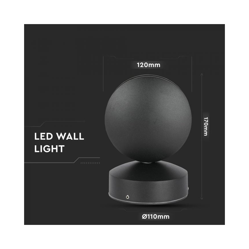 Aplică LED flexibilă de exterior LED/7W/230V 4000K IP65 negru