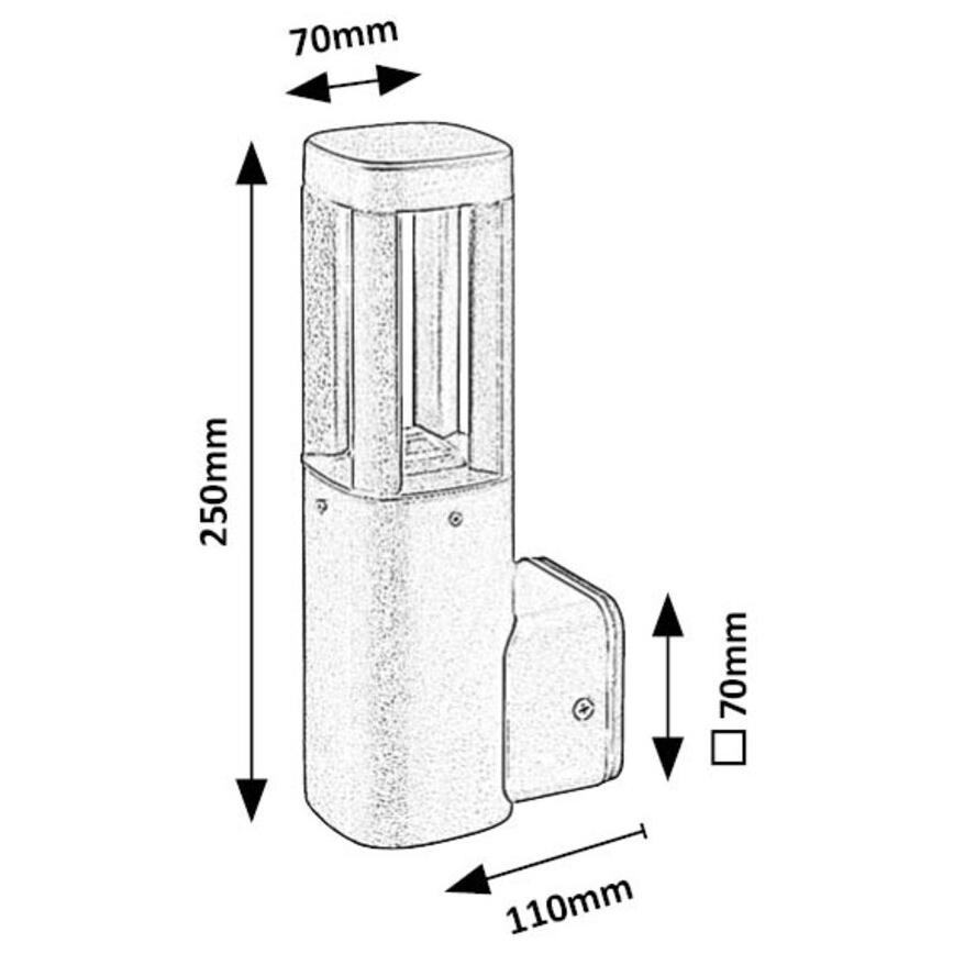 Aplică LED de exterior Rabalux LED/7W/230V IP54 antracit