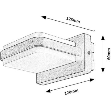 Aplică LED de exterior Rabalux LED/12W/230V IP44 negru