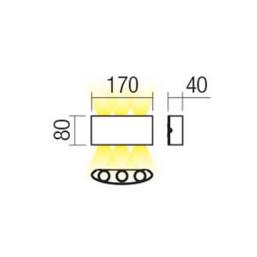 Aplică LED de exterior Redo 90225 FABO LED/6W/230V 3000K IP54 alb