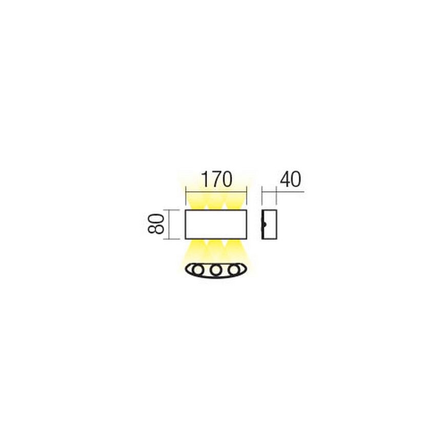 Aplică LED de exterior Redo 90225 FABO LED/6W/230V 3000K IP54 alb