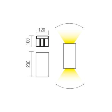 Aplică LED de exterior Redo 90553 VARY 2xLED/10W/230V 3000K IP54 antracit