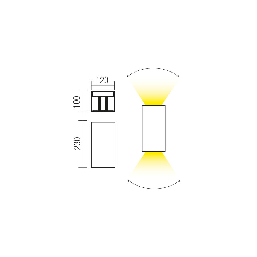 Aplică LED de exterior Redo 90553 VARY 2xLED/10W/230V 3000K IP54 antracit