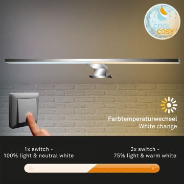 Aplică LED dimabilă pentru oglindă de baie Briloner 2299-018 COOL&COSY LED/8W/230V 2700/4000K IP44