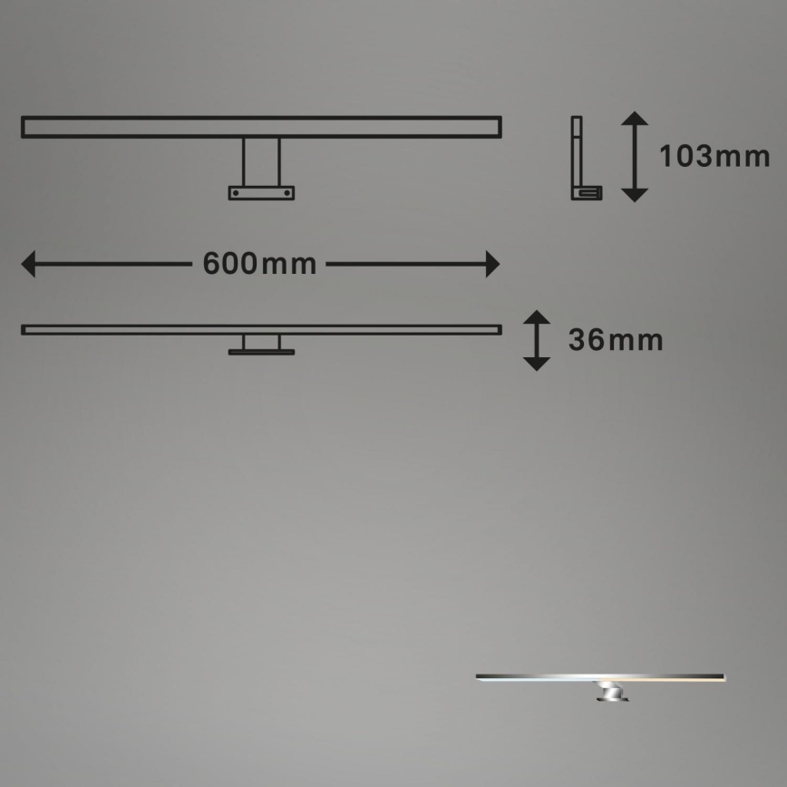 Aplică LED dimabilă pentru oglindă de baie Briloner 2299-018 COOL&COSY LED/8W/230V 2700/4000K IP44