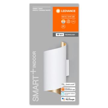 Aplică LED dimabilă SMART+ TWIST LED/12W/230V 3000-6500K Wi-Fi albă Ledvance