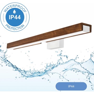 Aplică LED pentru oglindă de baie Brilagi WOODY MIRROR LED/12W/230V IP44 stejar/alb