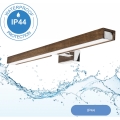 Aplică LED pentru oglindă de baie Brilagi WOODY MIRROR LED/12W/230V IP44 stejar/crom