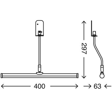 Aplică LED pentru oglindă de baie Briloner 2058-018 SPLASH LED/5,5W/230V IP23