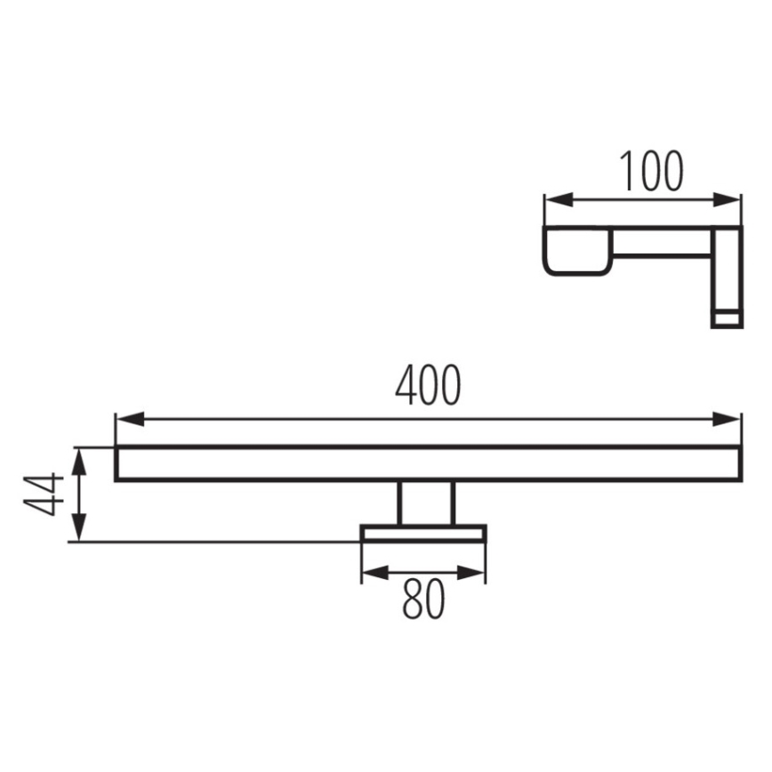 Aplică LED pentru oglindă de baie ASTIM LED/8W/230V IP44 negru