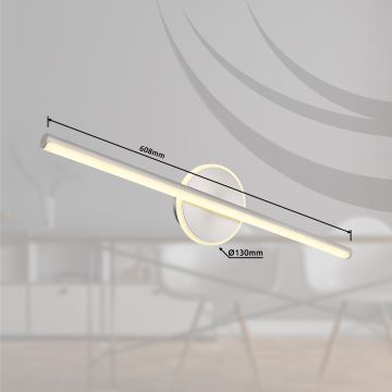 Aplică LED pentru oglindă de baie LED/10W/230V 60,8 cm IP44 crom Globo