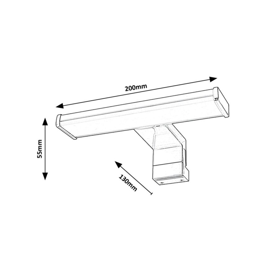 Aplică LED pentru oglindă de baie Rabalux LED/4W/230V IP44