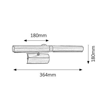 Aplică LED pentru tablouri Brilagi DANAE 2xE14/6W/230V alb