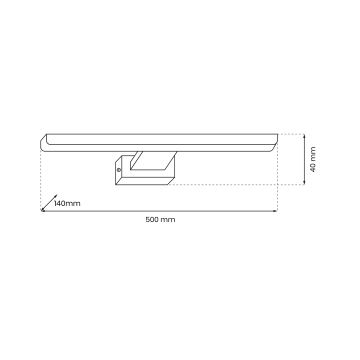 Aplică LED pentru tablouri PINTO LED/12W/230V neagră