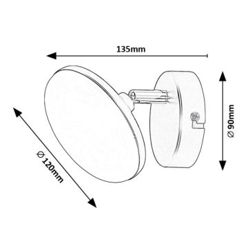 Aplică LED Rabalux LED/4W/230V 3000K negru