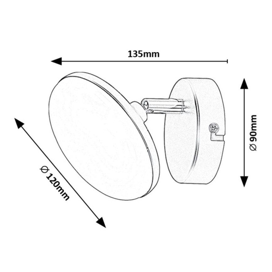 Aplică LED Rabalux LED/4W/230V 3000K negru