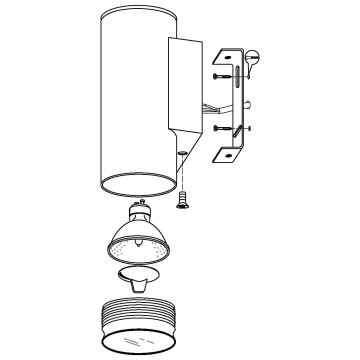 Aplică LED RGBW dimabilă de exterior Eglo 33582 RIGA 2xGU10/5W/230V IP44