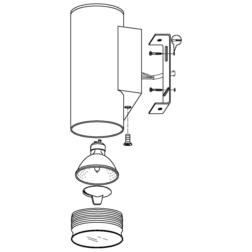 Aplică LED RGBW dimabilă de exterior Eglo 33582 RIGA 2xGU10/5W/230V IP44