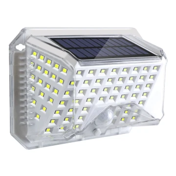 Aplică LED solară cu senzor Brilagi WALLIE LED/4W/5,5V 6500K IP64 argintiu