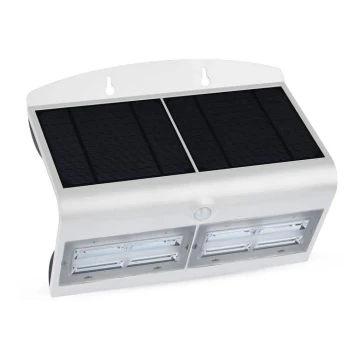 Aplică LED solară cu senzor LED/7W/3,7V 4000K IP65 albă