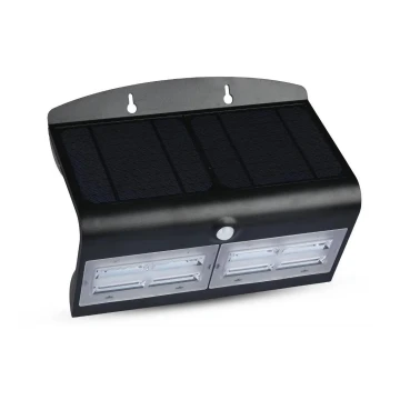 Aplică LED solară cu senzor LED/7W/3,7V 4000K IP65 neagră