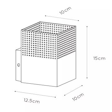 Aplică Lucide 21223/01/02 RENATE 1xE27/40W/230V auriu/negru