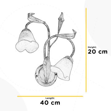 Aplică LUCREZIA 2xE14/6W/230V crem ONLI