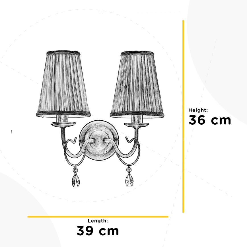 Aplică ONLI DELIA 2xE14/6W/230V