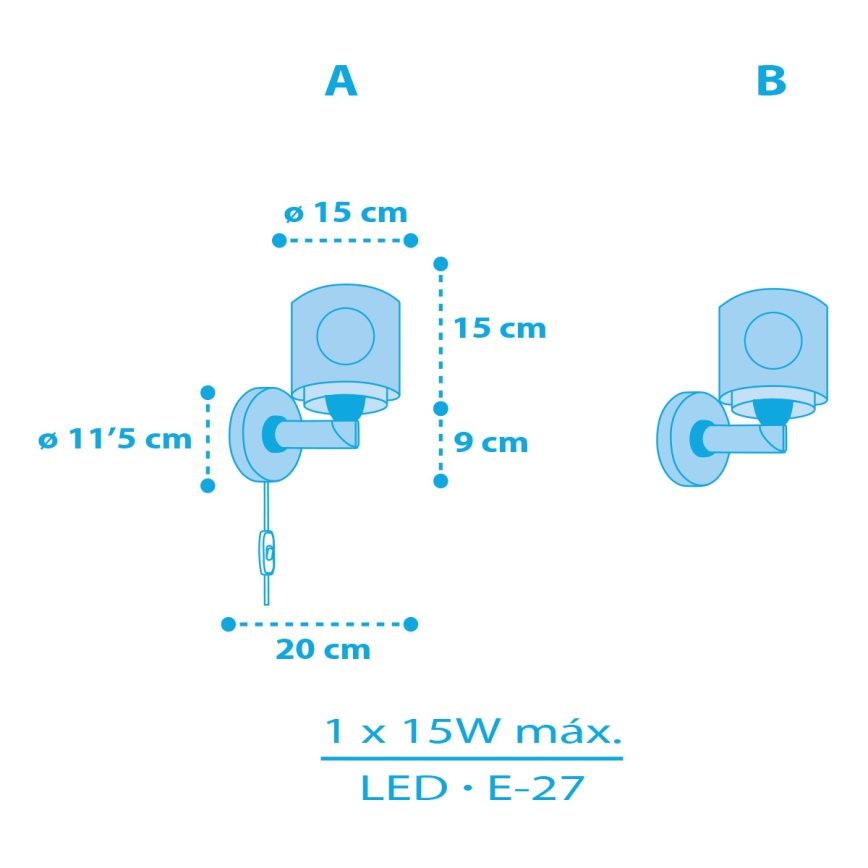 Aplică pentru copii Dalber 60659 PIRATE ISLAND 1xE27/15W/230V