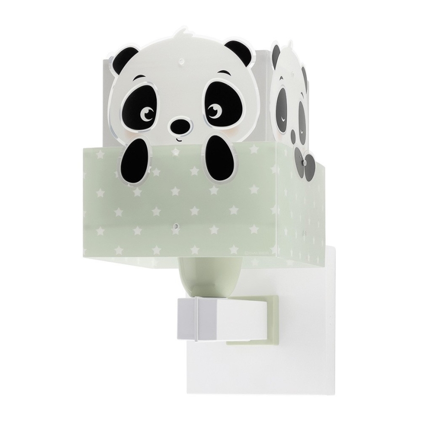 Aplică pentru copii PANDA 1xE27/60W/230V verde Dalber 63169H