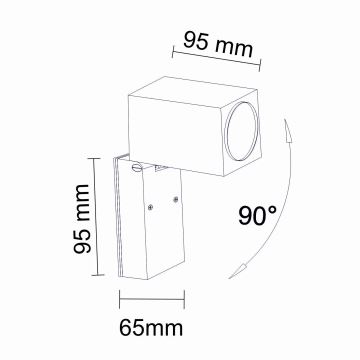 Aplica perete exterior BOSTON GU10/35W IP44